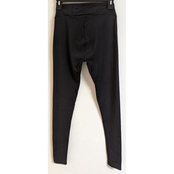 Wmn's GYMSHARK Dry Moisture Management Perforated Side Black Athletic Leggings M - Picture 3 of 10